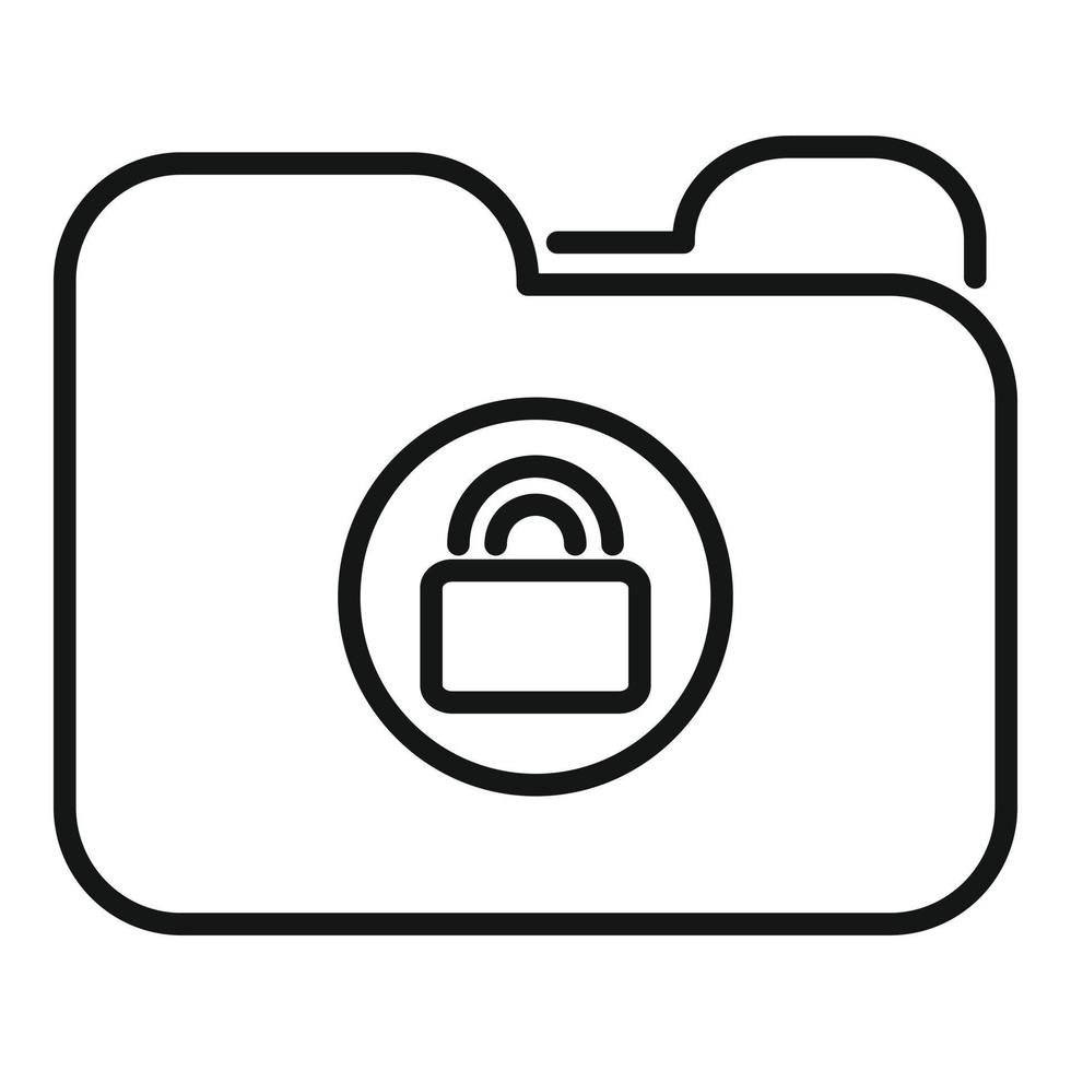 Passwort-Sicherheitssymbol-Umrissvektor sperren. Mobile Gestaltung vektor