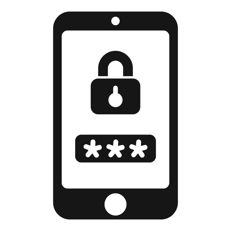 Smartphone-Sperrsymbol einfacher Vektor. ui-Seite vektor