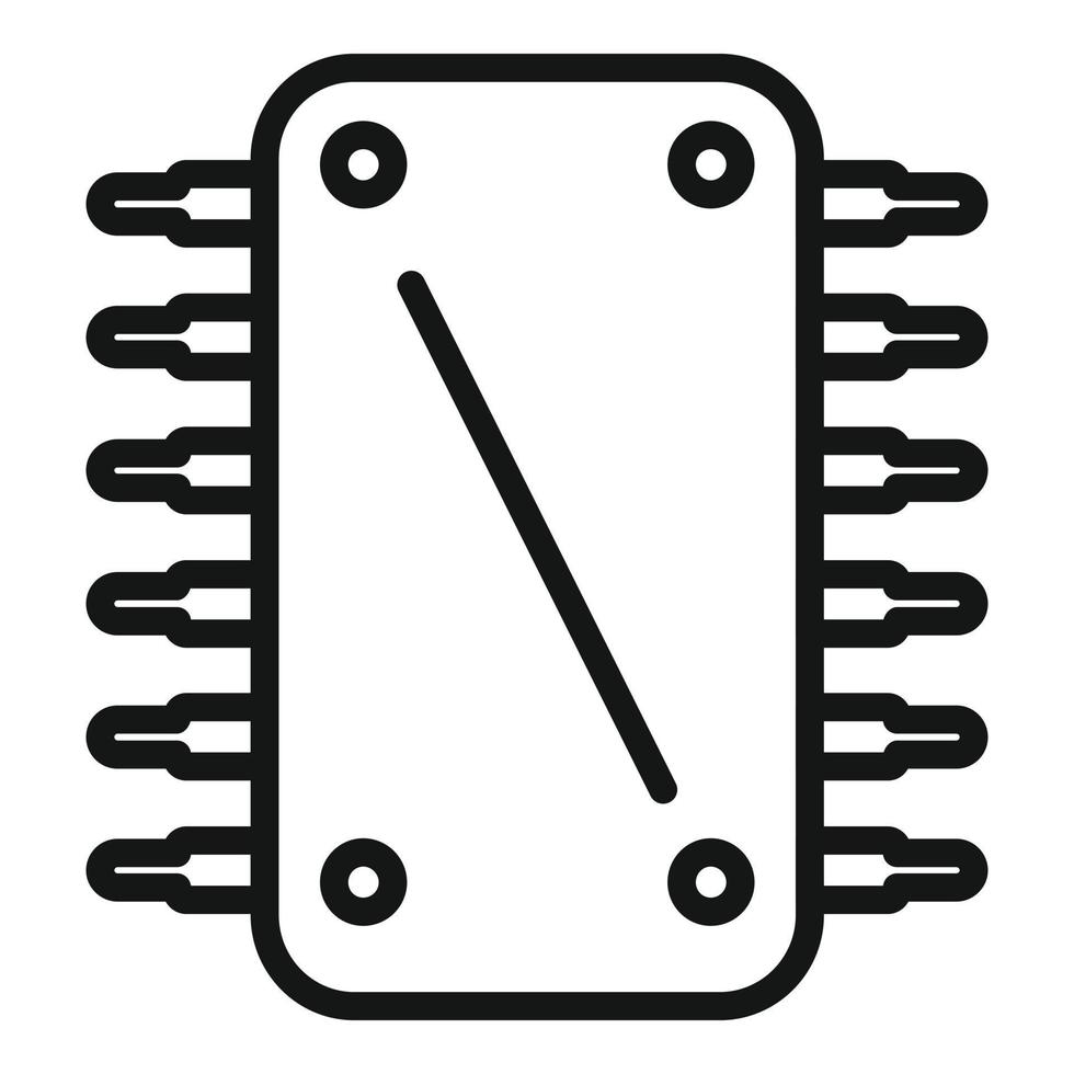 Tablet-Reparatur-Transzistor-Symbol-Umrissvektor. Telefon kaputt vektor