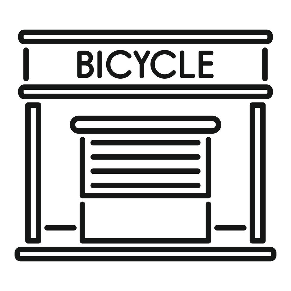 cykel reparera garage ikon översikt vektor. cykel fixera vektor