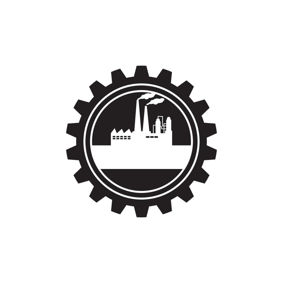 Fabrik-Symbol-Logo-Vektor-Design-Vorlage vektor