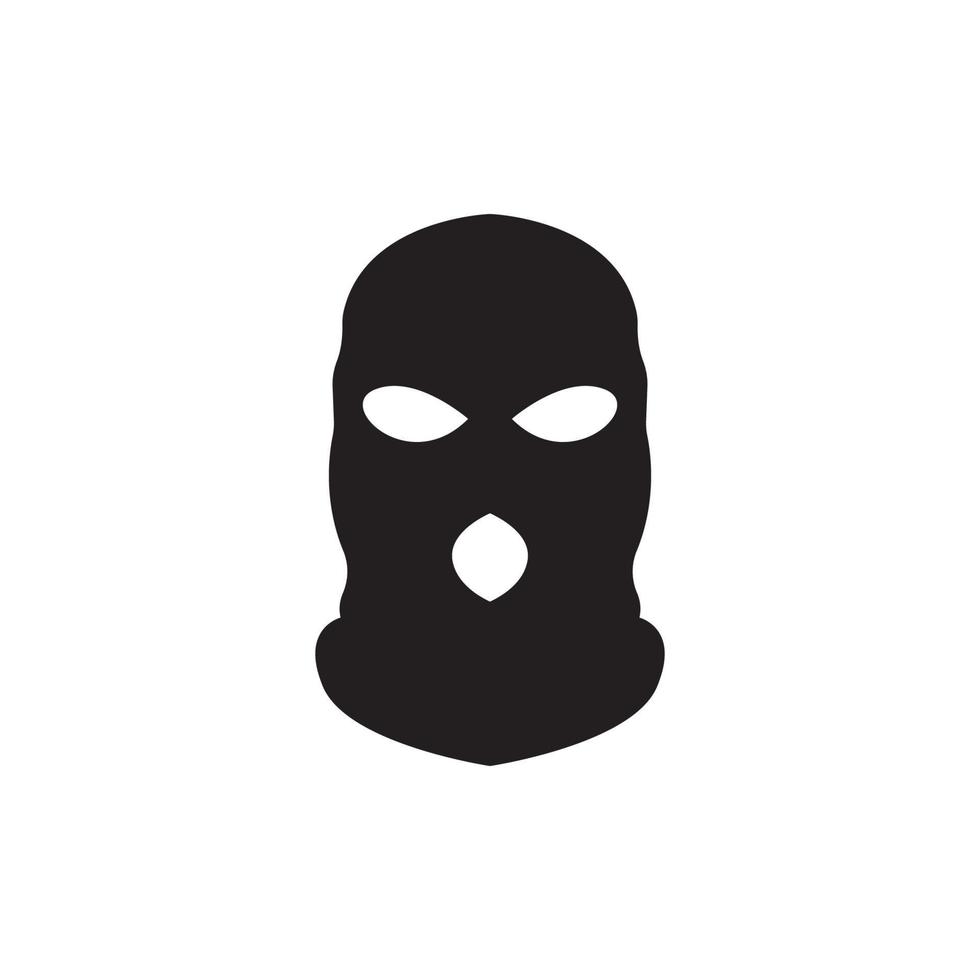 Kriminelle Maske und Banditensymbol, Logo-Vektordesign vektor
