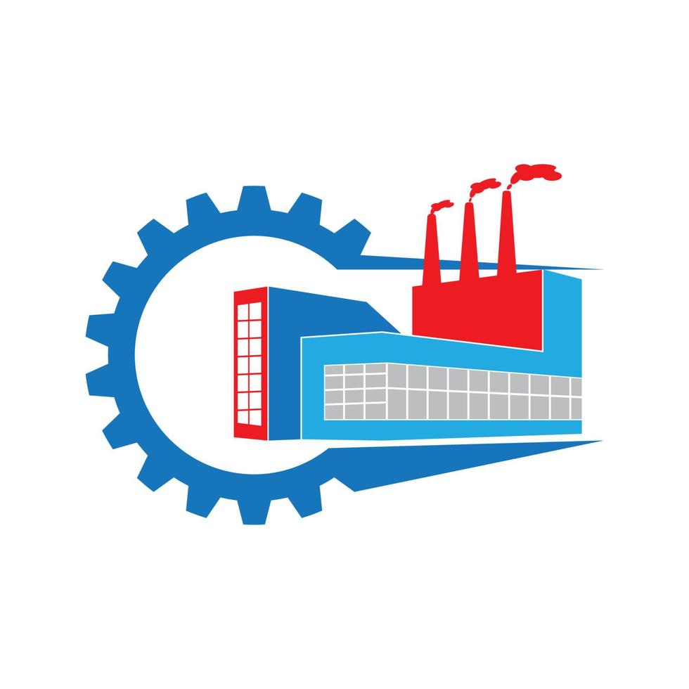 Fabrik-Symbol-Logo-Vektor-Design-Vorlage vektor