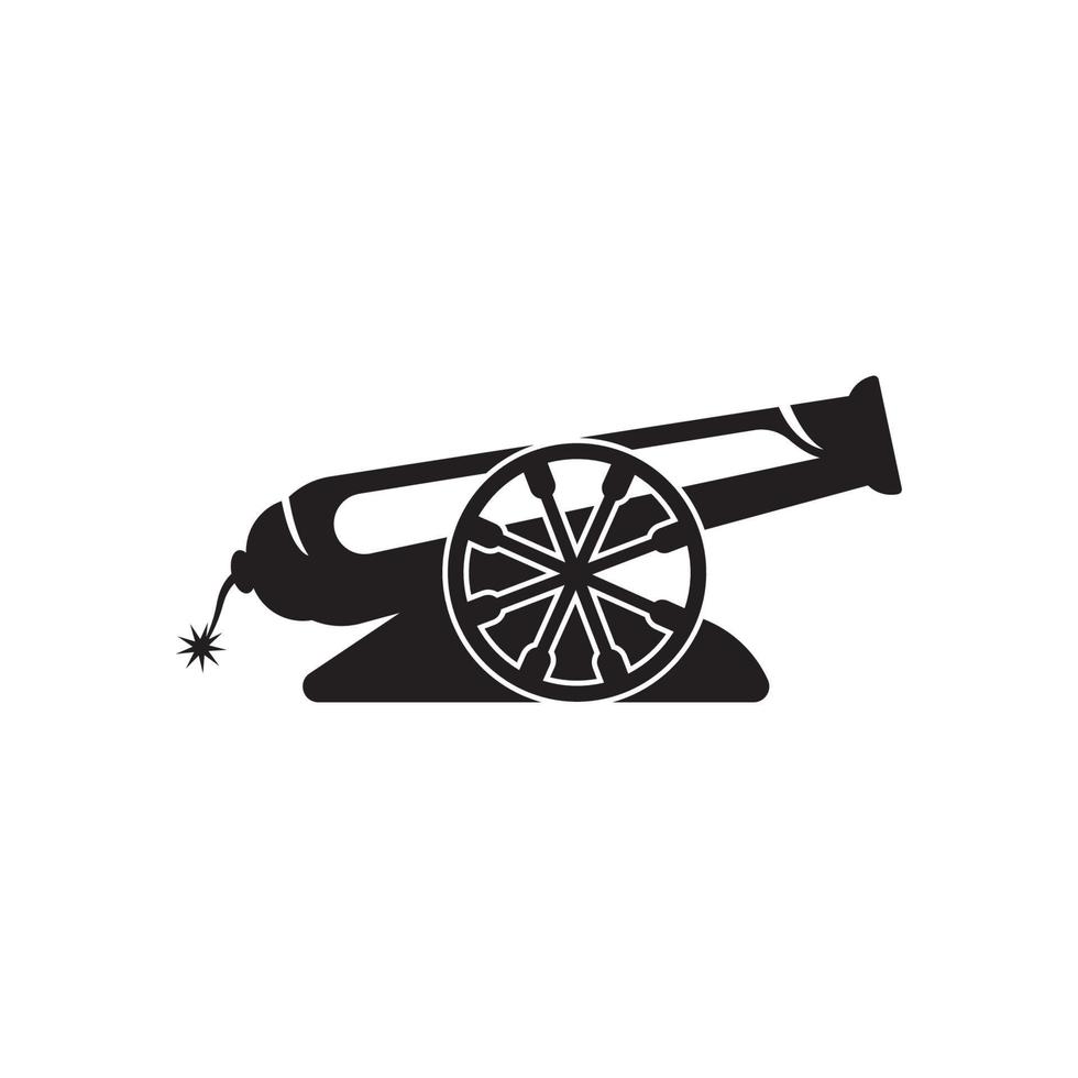 Kanonen-Logo-Vektor-Design-Vorlage vektor