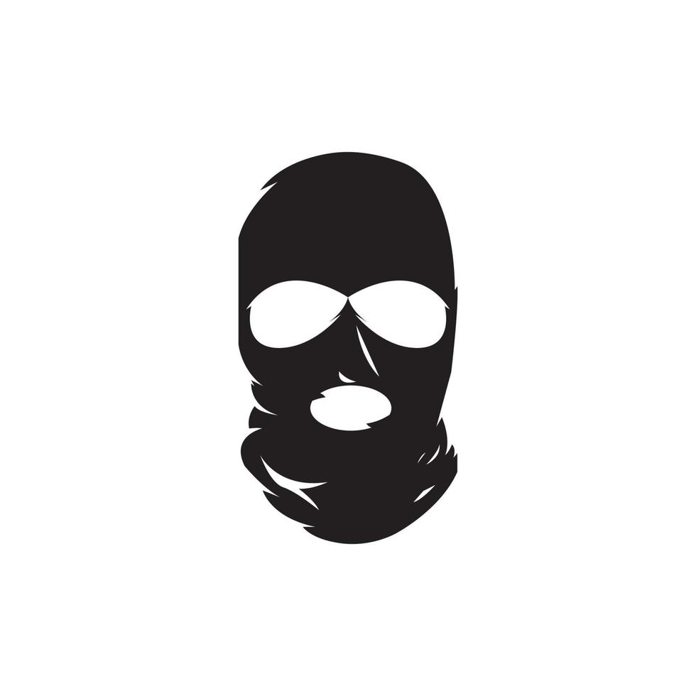 kriminell mask och bandit ikon, logotyp vektor design