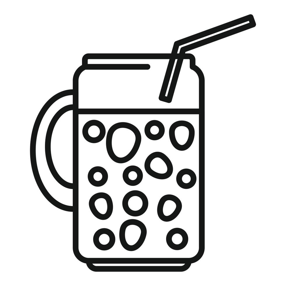 Frühstücks-Smoothie-Symbol Umrissvektor. gesundes menü vektor