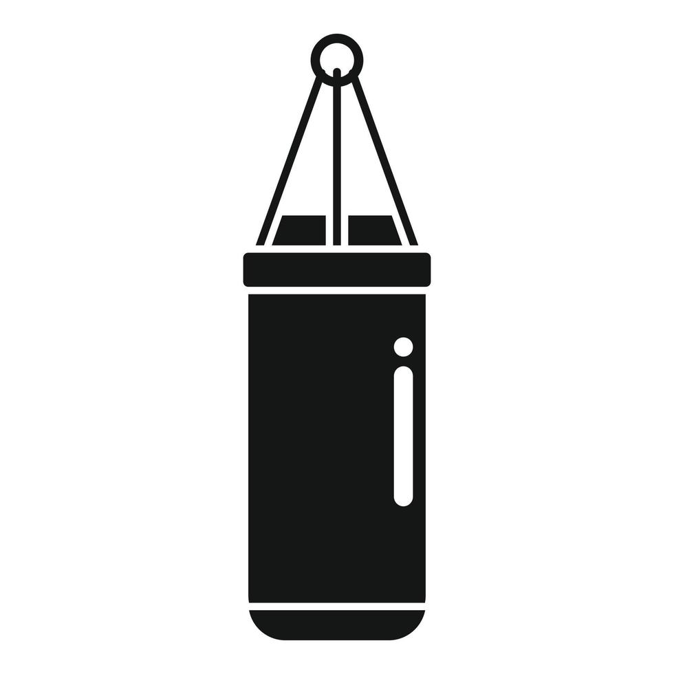Boxsack-Symbol einfacher Vektor. sportlicher Lebensstil vektor
