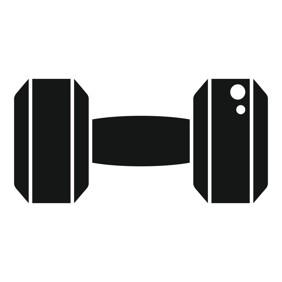 Fitness-Hantel-Symbol einfacher Vektor. sportlicher Lebensstil vektor
