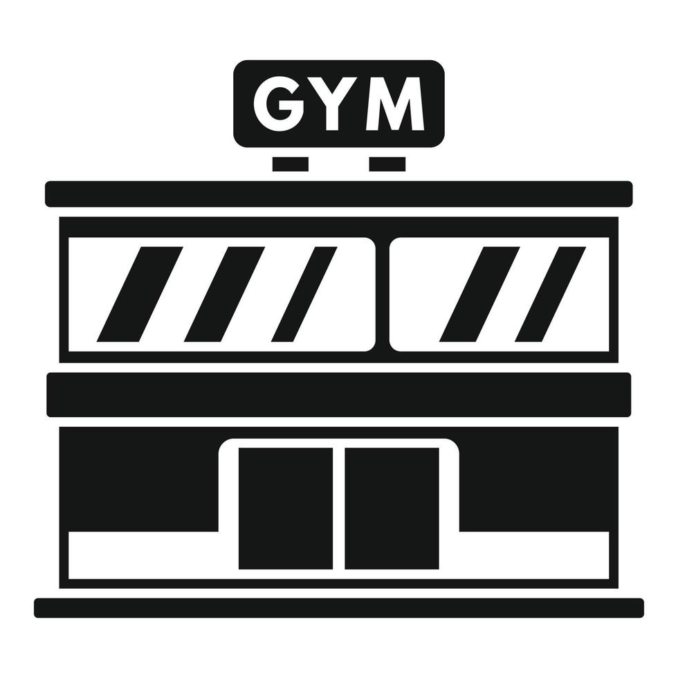 Gym byggnad ikon enkel vektor. friska sport vektor