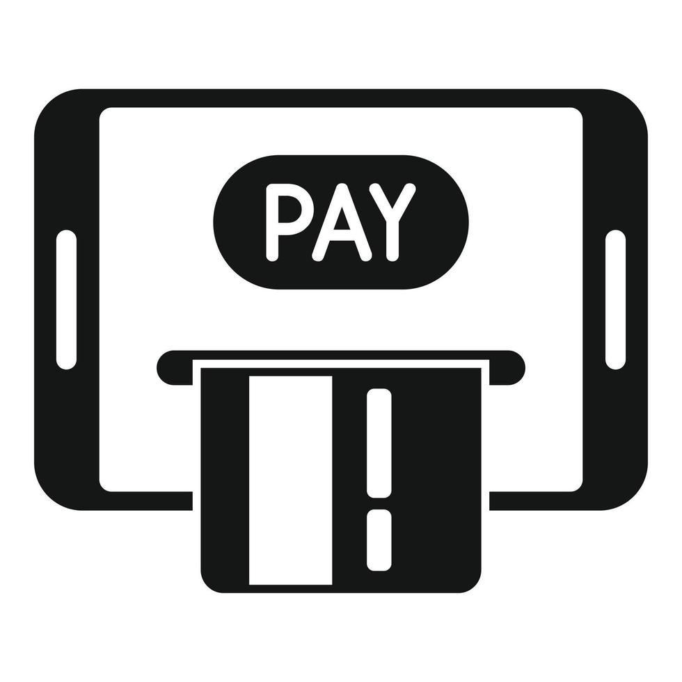 Online-Pay-Symbol einfacher Vektor. Mobiles Geld vektor