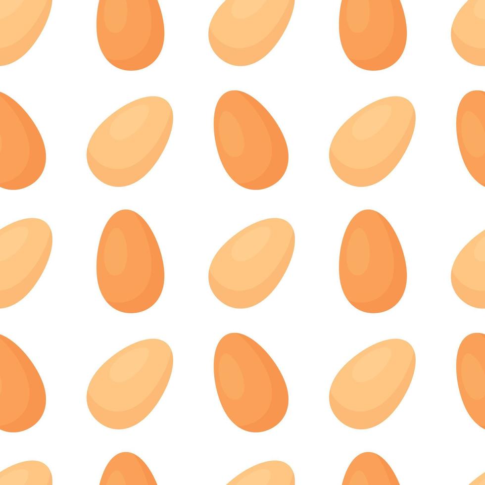 Vektor-Illustration eines Musters aus frischen Hühnereiern. Eier und Eiweiß. gesunde Bio-Lebensmittel. Backen und Zutatenzubereitung. vektor