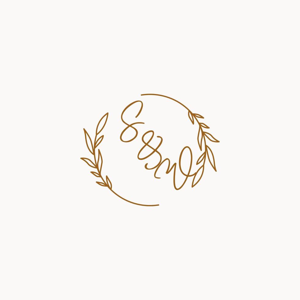sw-Hochzeitsinitialen-Logo-Design vektor