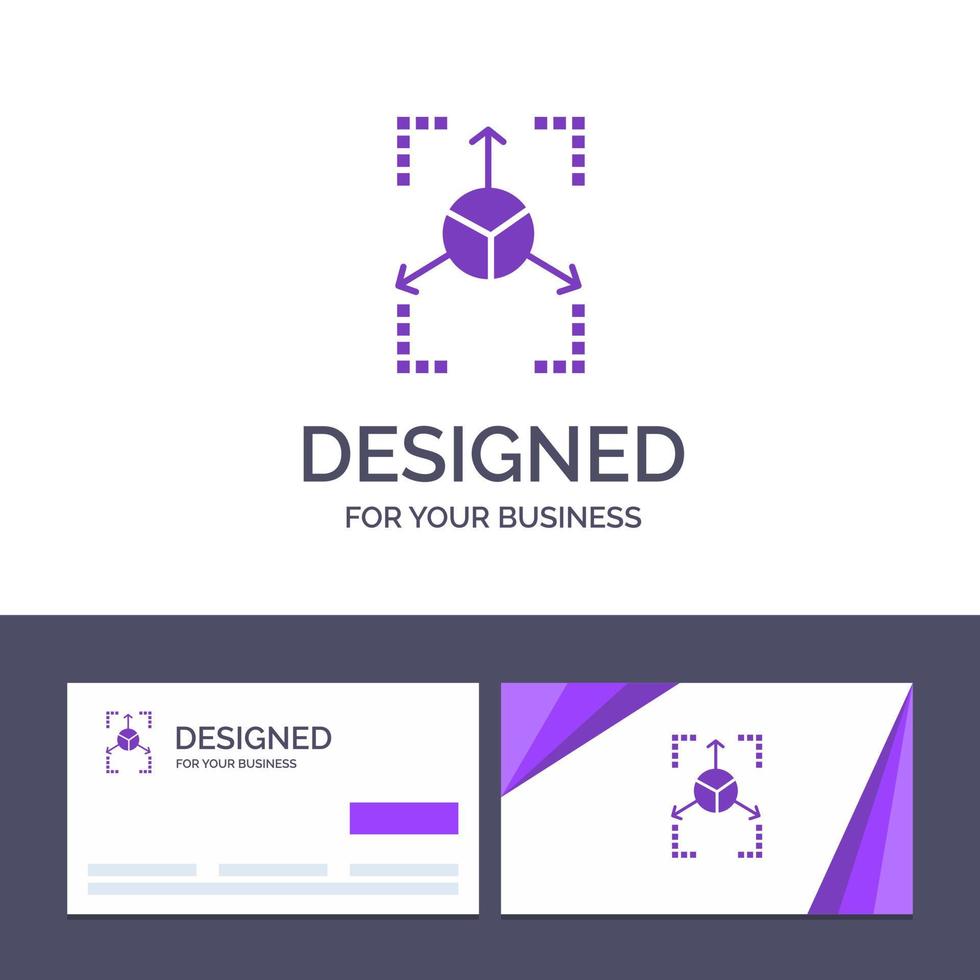 kreative visitenkarte und logo-vorlage prototyp raster datenbank diagramm vektorillustration vektor