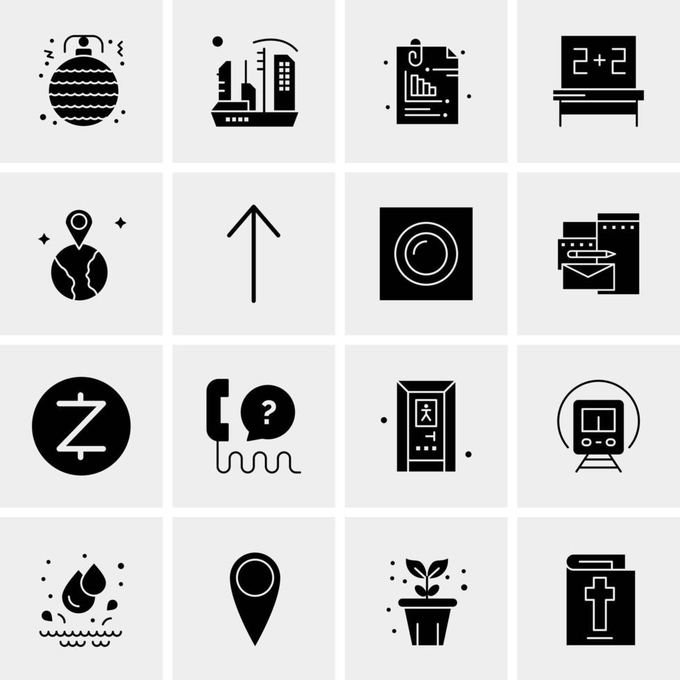 16 universelle Business-Icons Vektor kreative Icon-Illustration zur Verwendung in Web- und Mobilprojekten