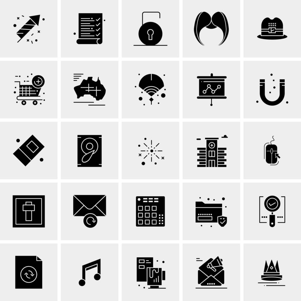 25 universelle Business-Icons Vektor kreative Icon-Illustration zur Verwendung in Web- und Mobilprojekten