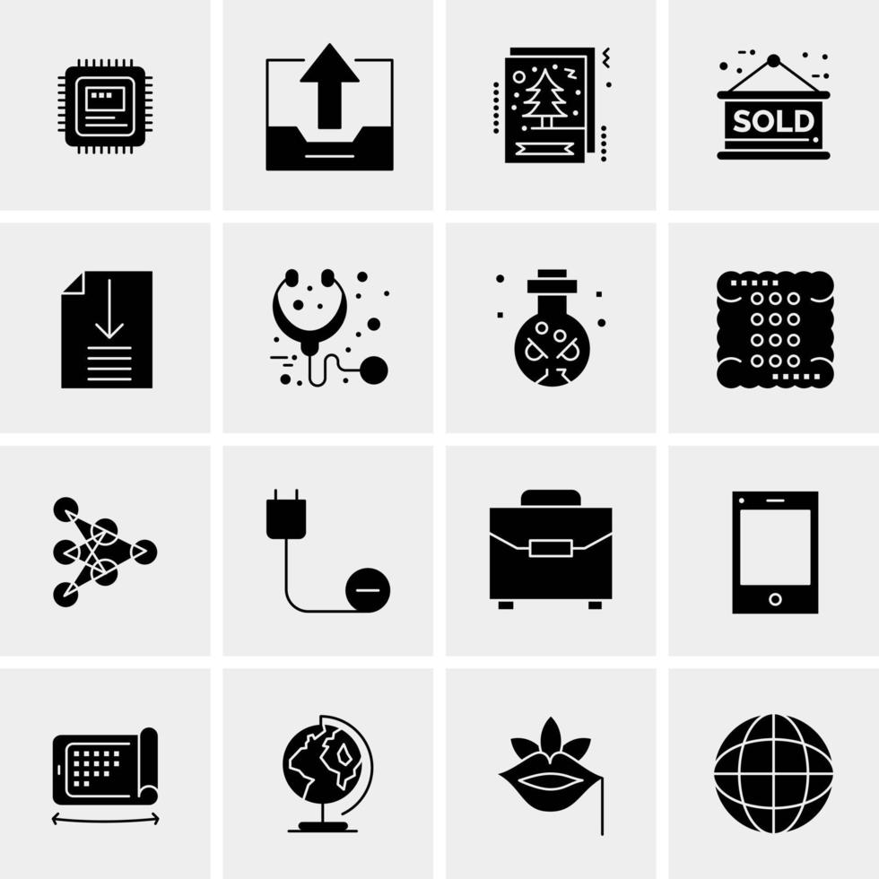 16 universelle Business-Icons Vektor kreative Icon-Illustration zur Verwendung in Web- und Mobilprojekten