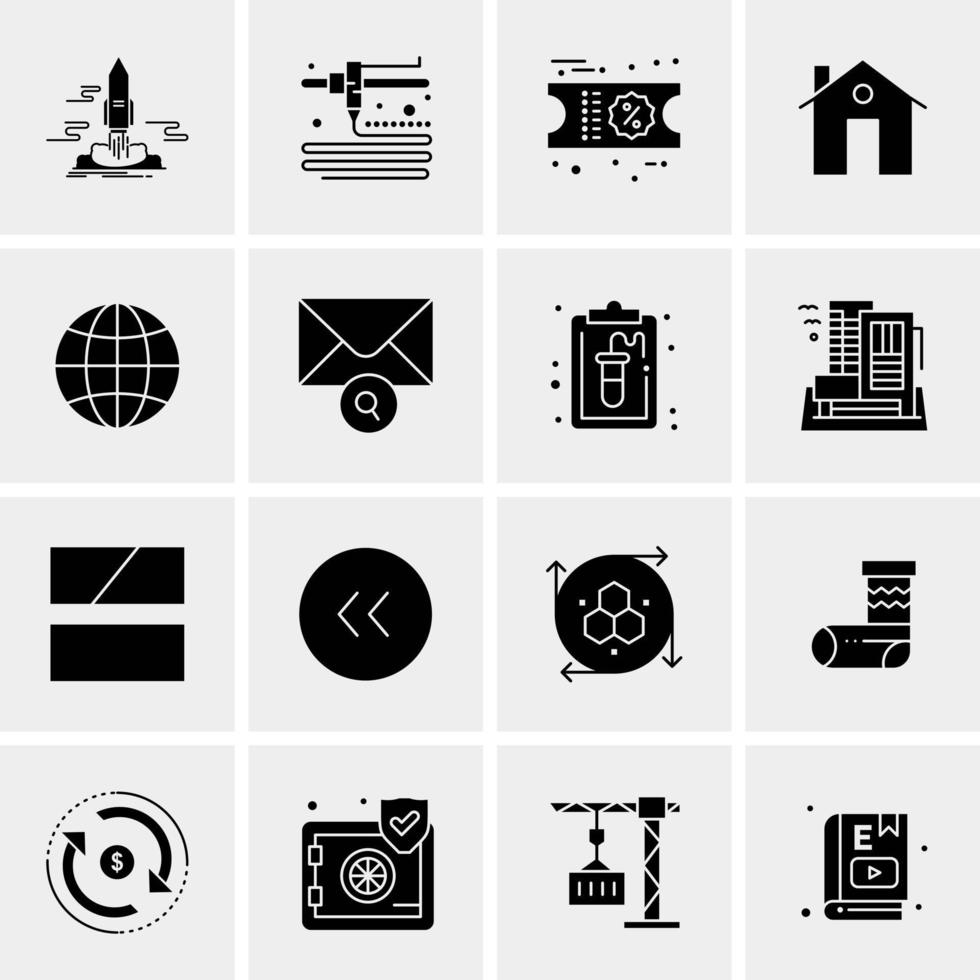 16 företag universell ikoner vektor kreativ ikon illustration till använda sig av i webb och mobil relaterad projekt