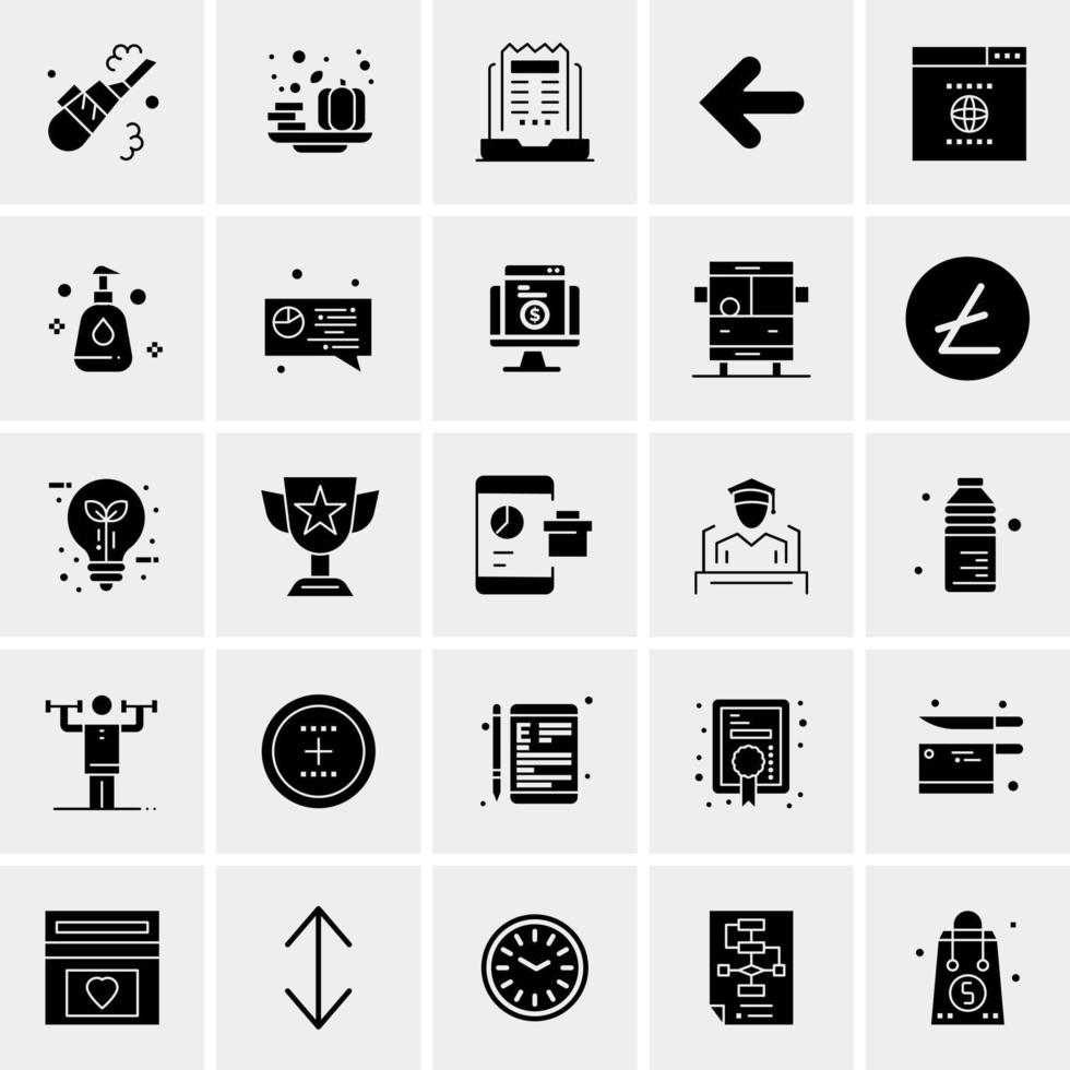 25 universelle Business-Icons Vektor kreative Icon-Illustration zur Verwendung in Web- und Mobilprojekten