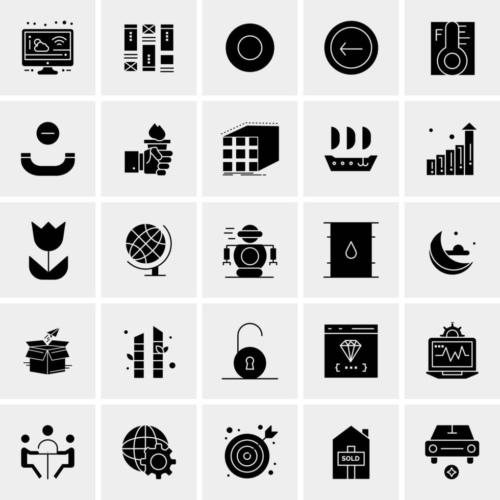 25 universelle Business-Icons Vektor kreative Icon-Illustration zur Verwendung in Web- und Mobilprojekten