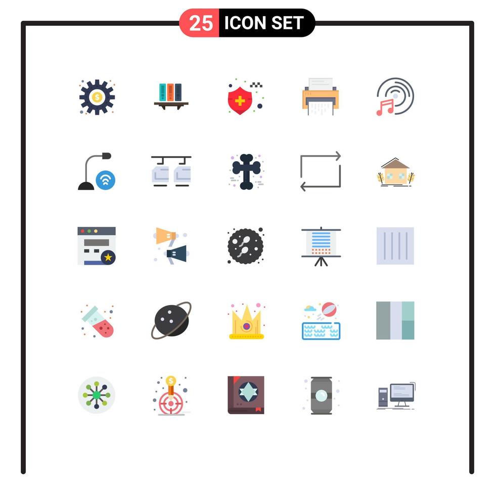 uppsättning av 25 modern ui ikoner symboler tecken för radera konfidentiell databas försäkring bil försäkring redigerbar vektor design element