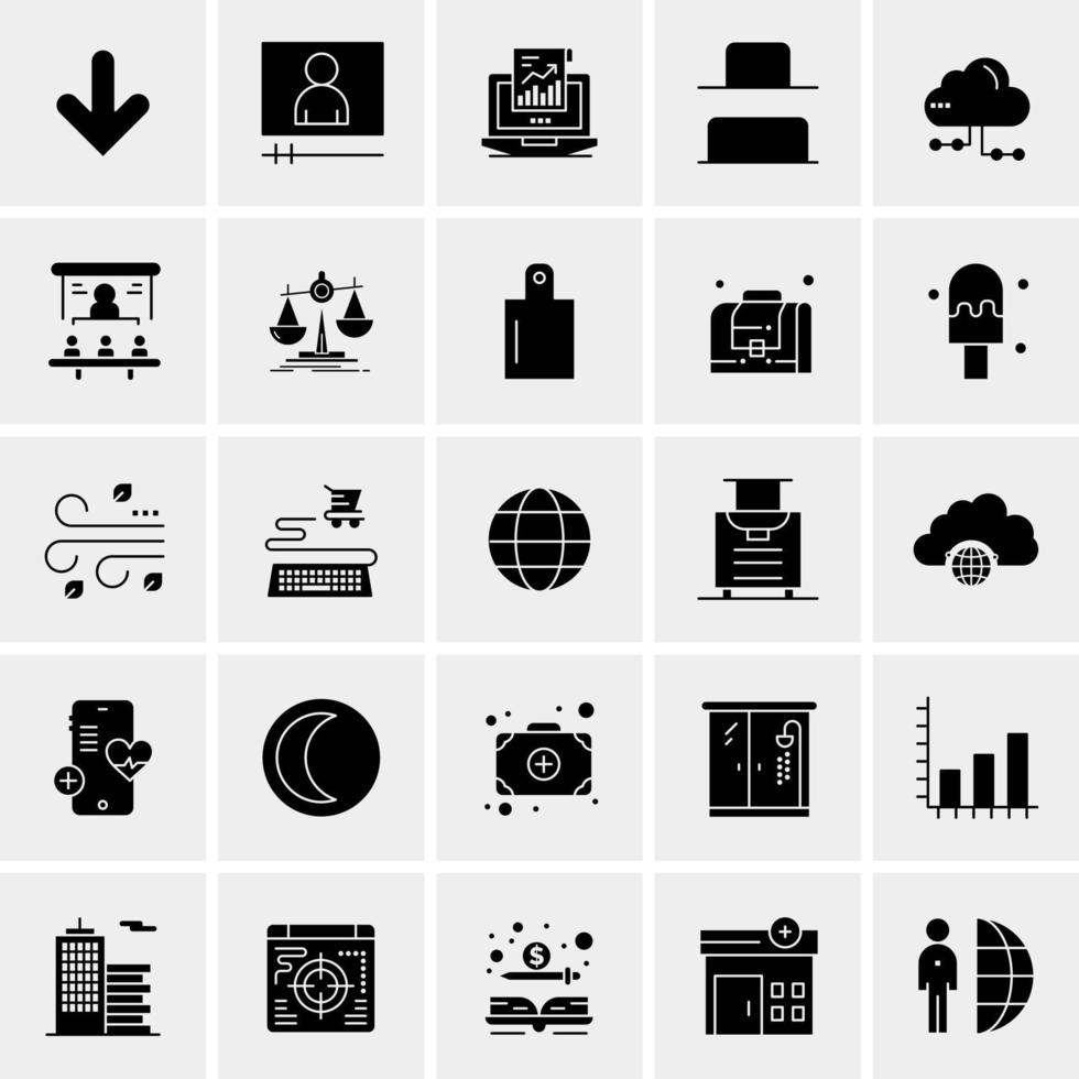 25 universelle Business-Icons Vektor kreative Icon-Illustration zur Verwendung in Web- und Mobilprojekten