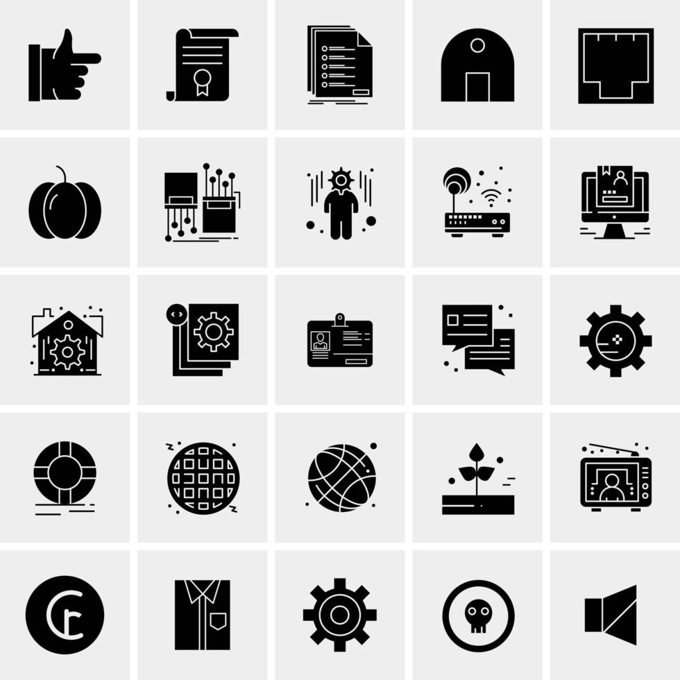 25 universelle Business-Icons Vektor kreative Icon-Illustration zur Verwendung in Web- und Mobilprojekten