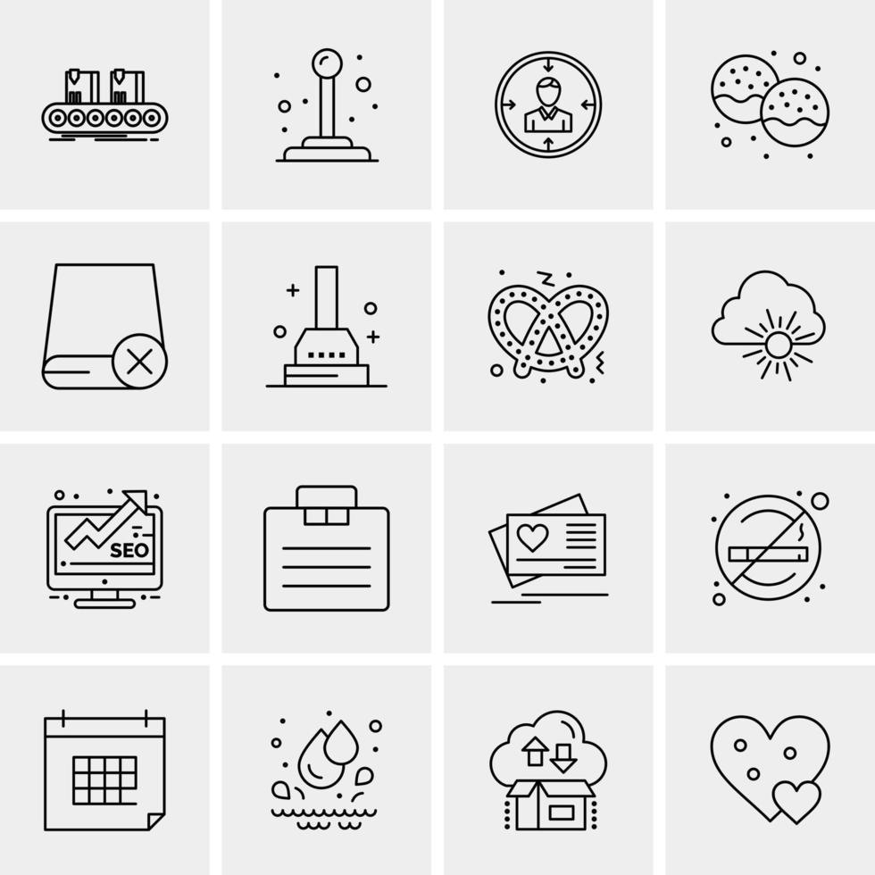 16 universelle Business-Icons Vektor kreative Icon-Illustration zur Verwendung in Web- und Mobilprojekten