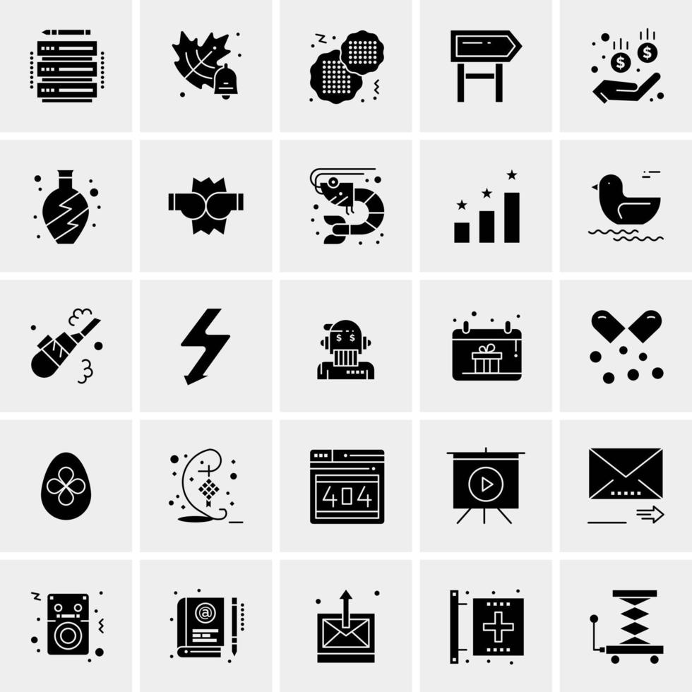 25 universelle Business-Icons Vektor kreative Icon-Illustration zur Verwendung in Web- und Mobilprojekten