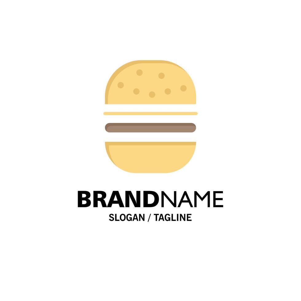 burger snabb mat snabb mat företag logotyp mall platt Färg vektor