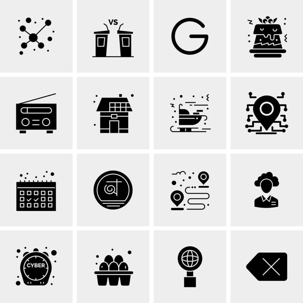 16 universelle Business-Icons Vektor kreative Icon-Illustration zur Verwendung in Web- und Mobilprojekten