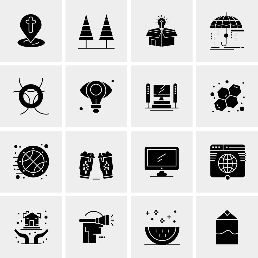 16 universelle Business-Icons Vektor kreative Icon-Illustration zur Verwendung in Web- und Mobilprojekten