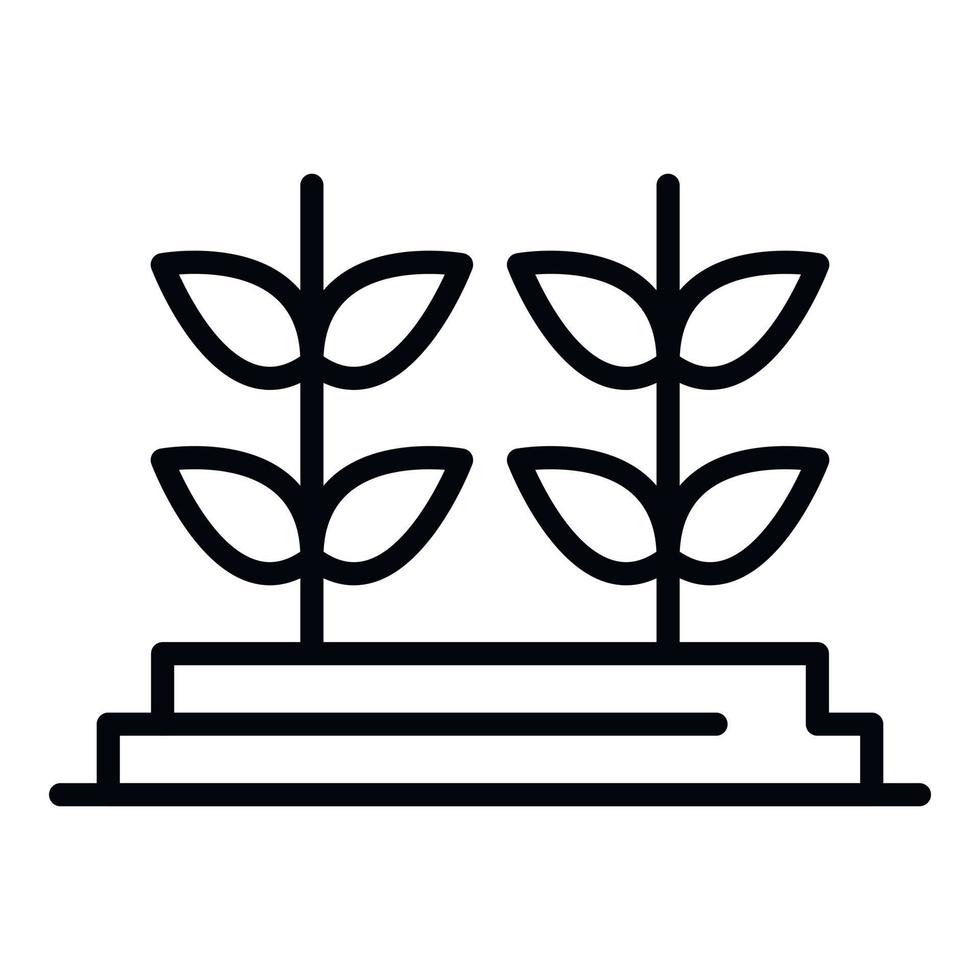 Symbol für genetisch veränderte Pflanzen, Umrissstil vektor