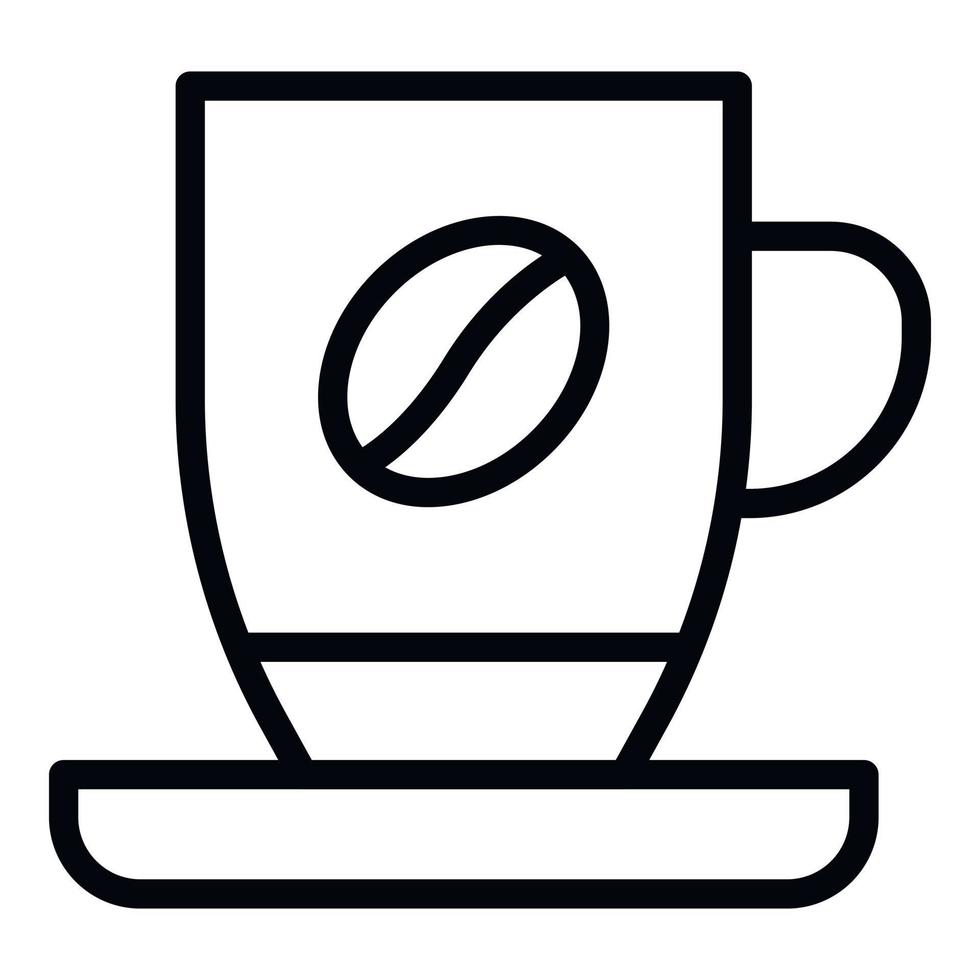 beste Kaffeetassensymbol, Umrissstil vektor