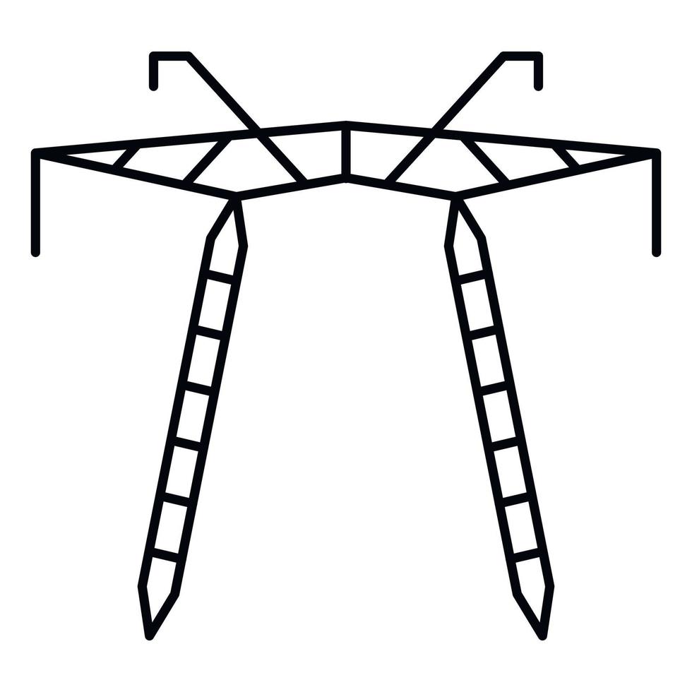 Symbol für den elektrischen Turm des Telegraphen, Umrissstil vektor