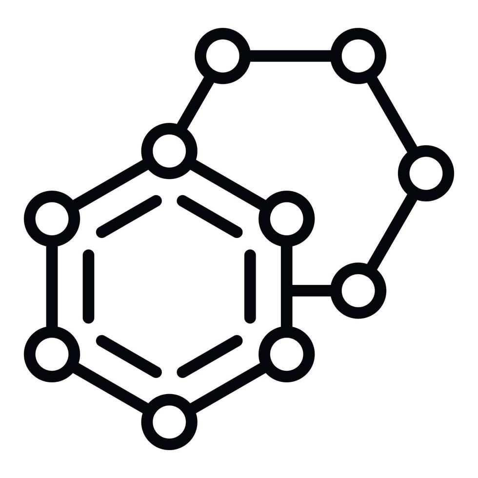 Molekularverbindungssymbol, Umrissstil vektor