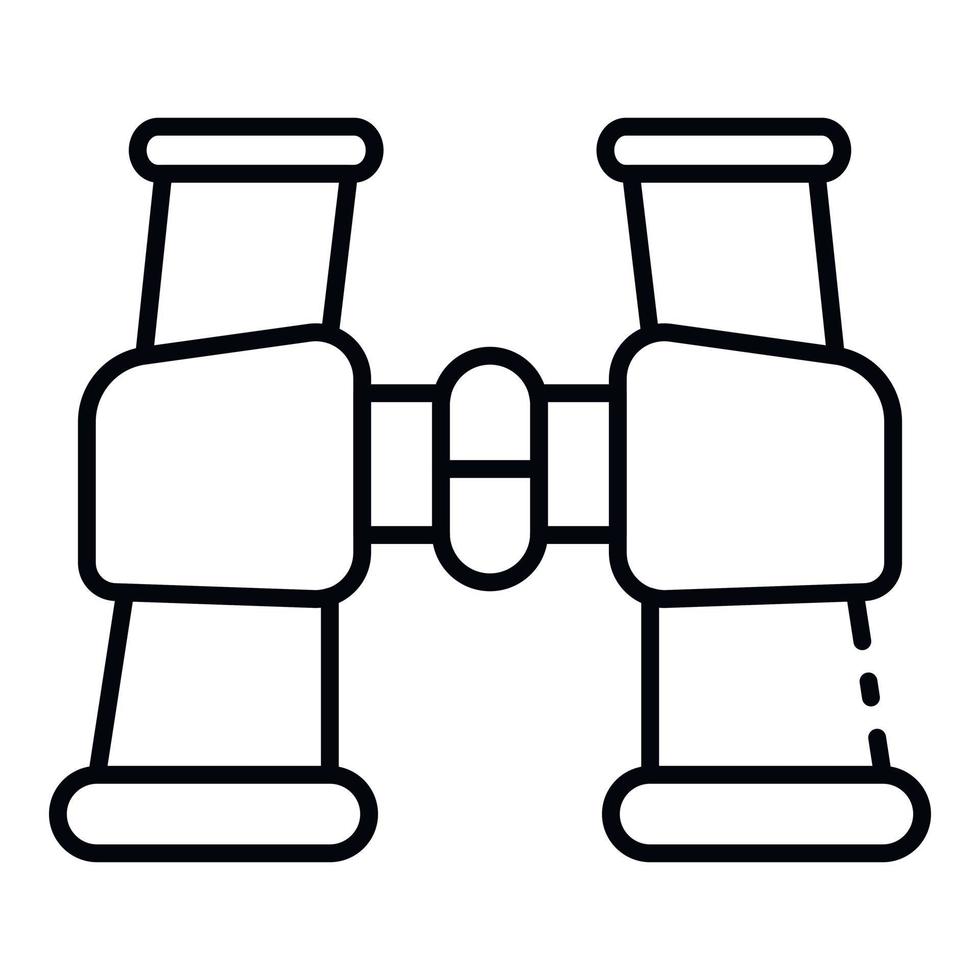 Jäger-Fernglas-Symbol, Umrissstil vektor