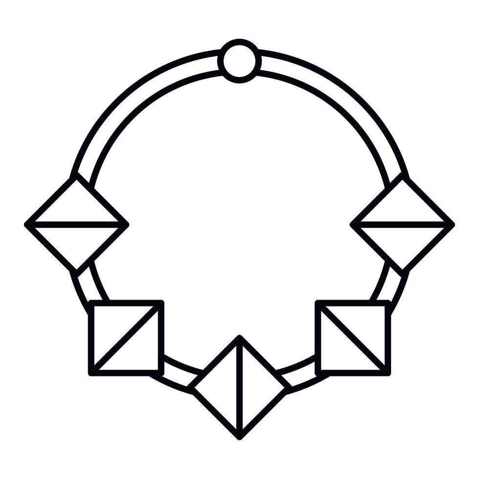 Mode-Halsketten-Symbol, Umrissstil vektor