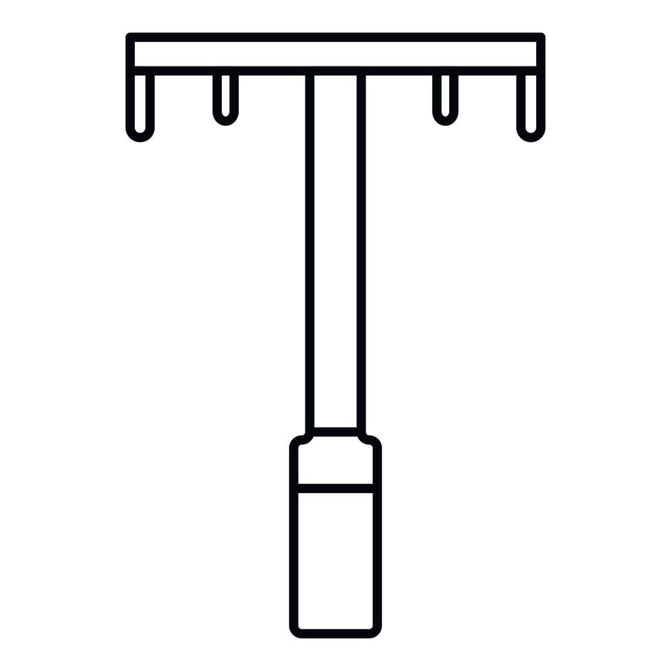 altes elektrisches Turmsymbol, Umrissstil vektor