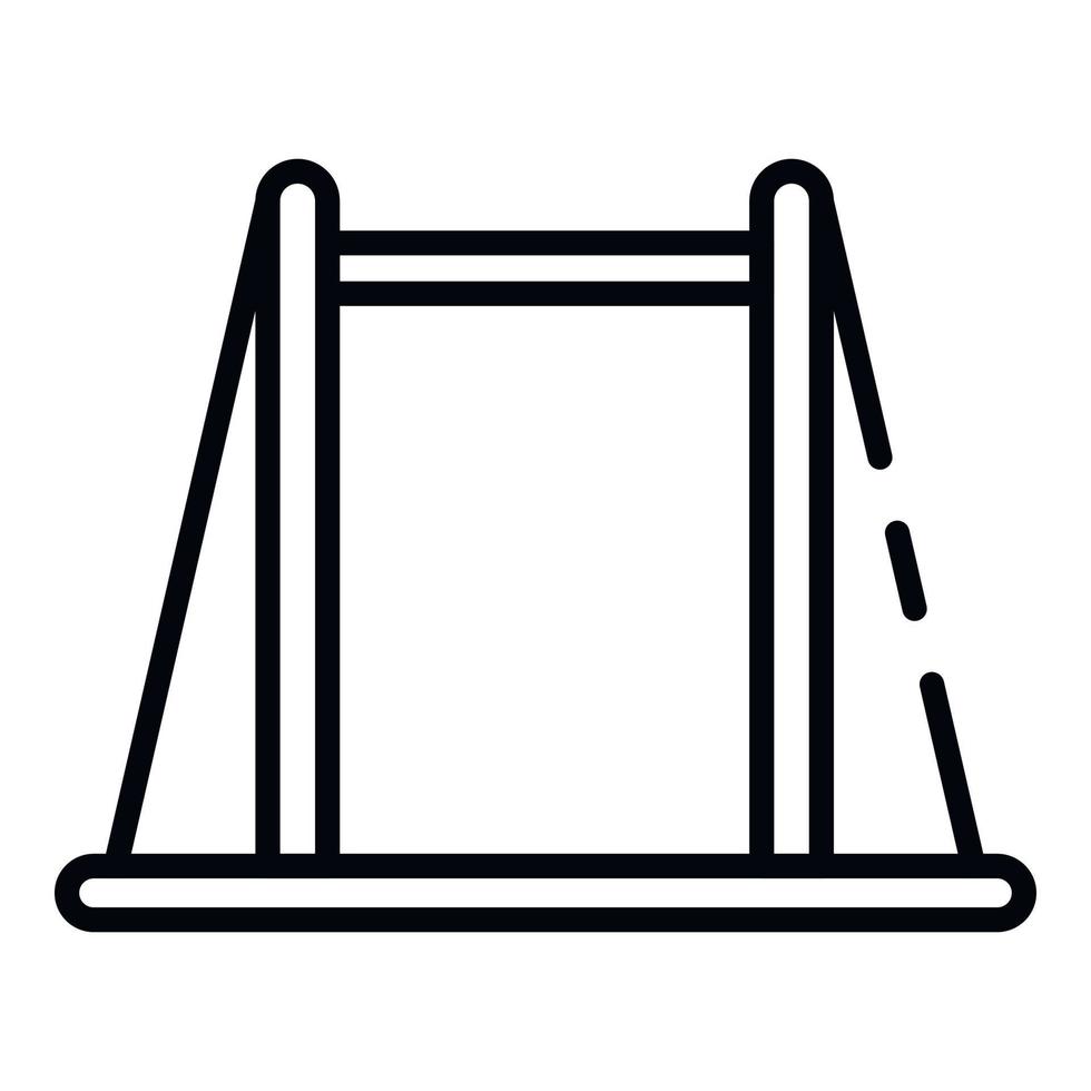 Gymnastik-Horizontalbalken-Symbol, Umrissstil vektor