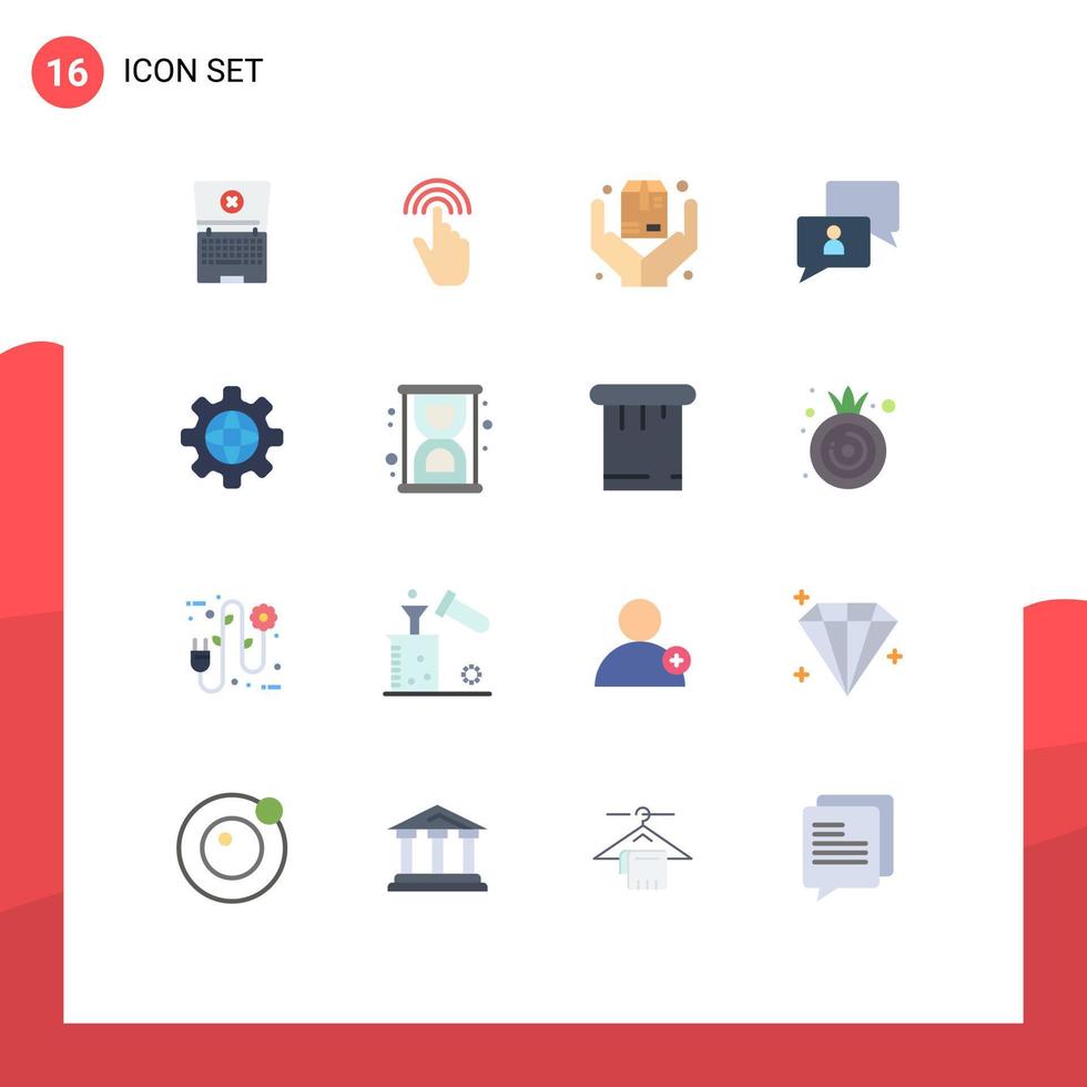 användare gränssnitt packa av 16 grundläggande platt färger av internet användare händer man chattar redigerbar packa av kreativ vektor design element