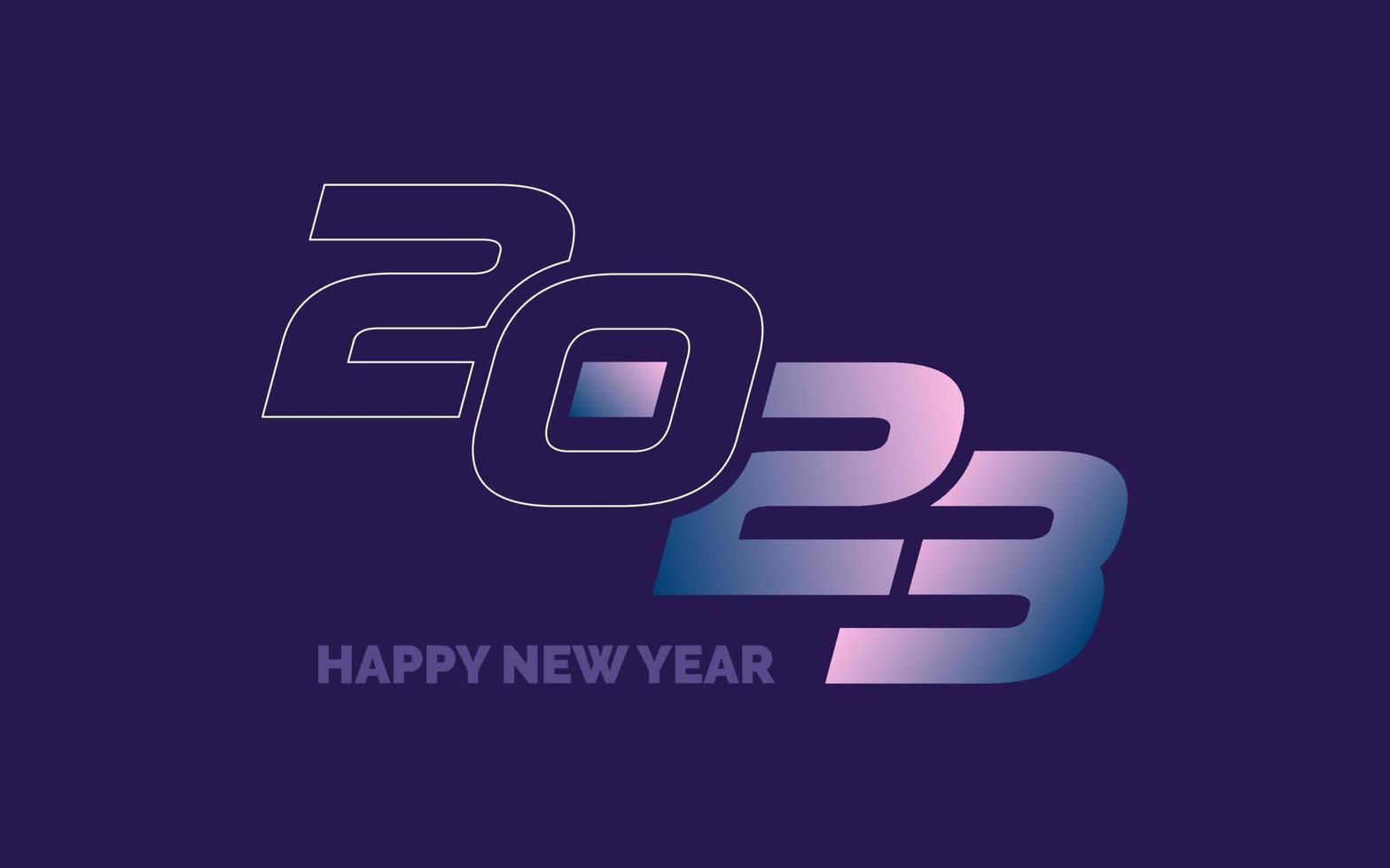 2045 frohes neues Jahr Symbole. neues Typografie-Design für das Jahr 2023. 2023-Zahlen-Logo-Illustration vektor