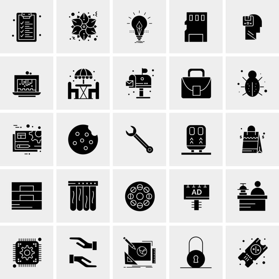 25 universelle Business-Icons Vektor kreative Icon-Illustration zur Verwendung in Web- und Mobilprojekten