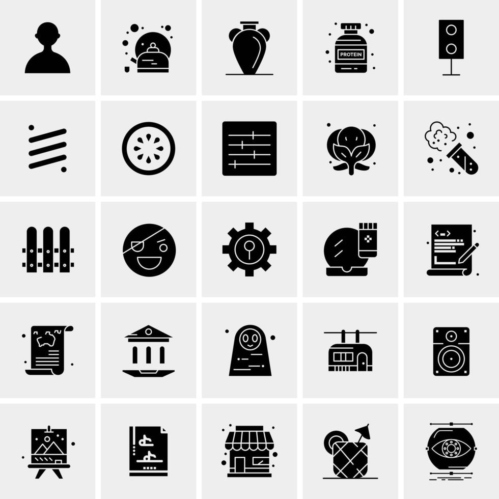 25 universelle Business-Icons Vektor kreative Icon-Illustration zur Verwendung in Web- und Mobilprojekten