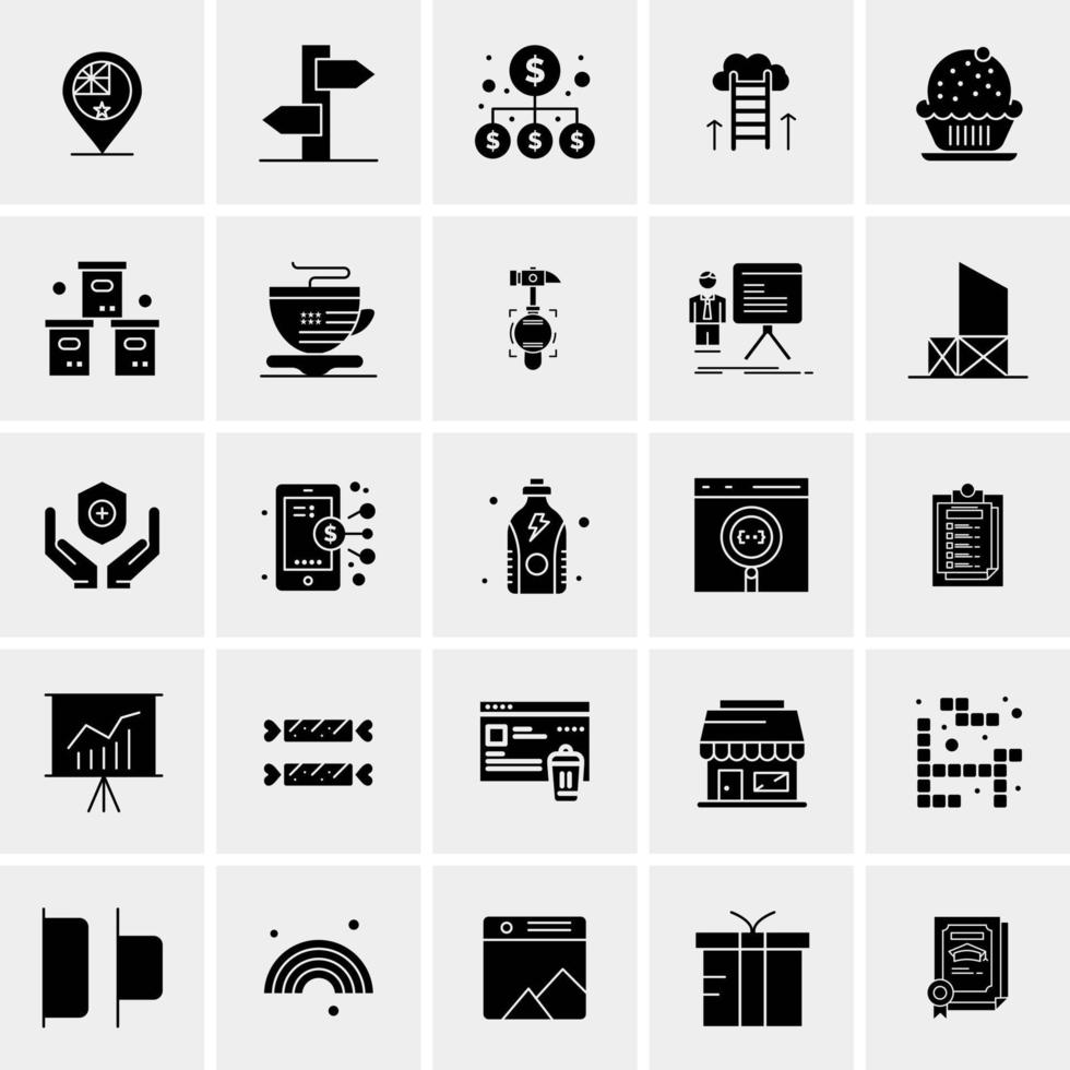 25 universelle Business-Icons Vektor kreative Icon-Illustration zur Verwendung in Web- und Mobilprojekten