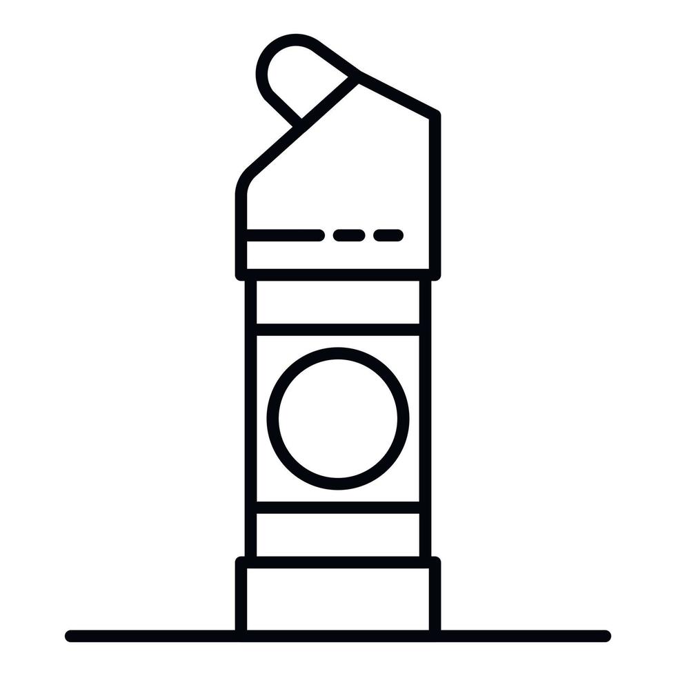 Symbol für sauberere Flasche, Umrissstil vektor