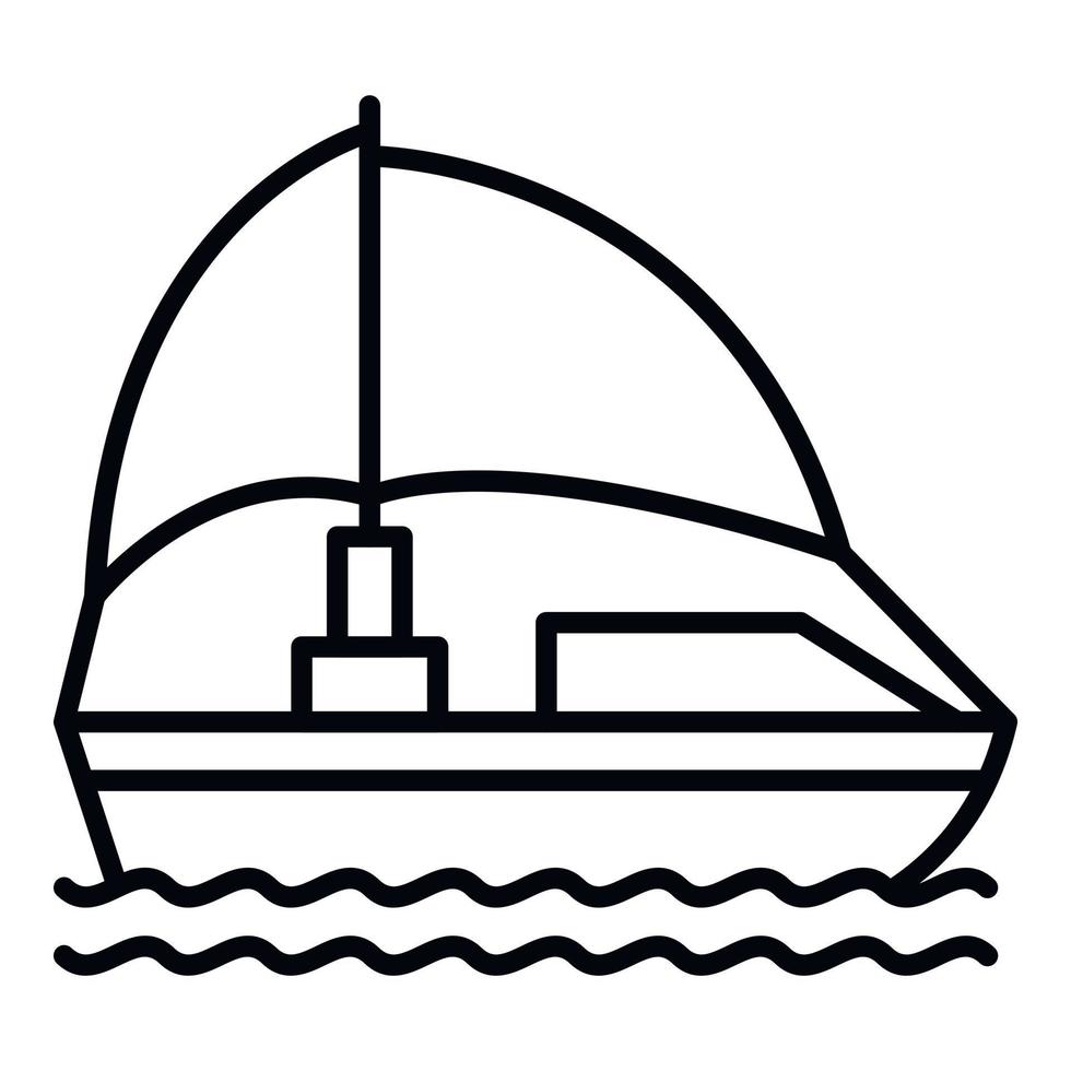 Schiffssymbol, Umrissstil vektor