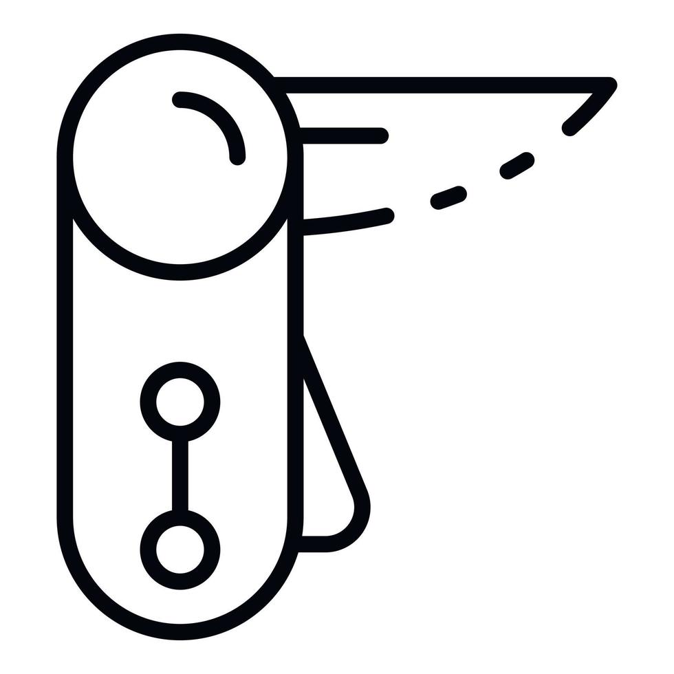 läger pennkniv ikon, översikt stil vektor