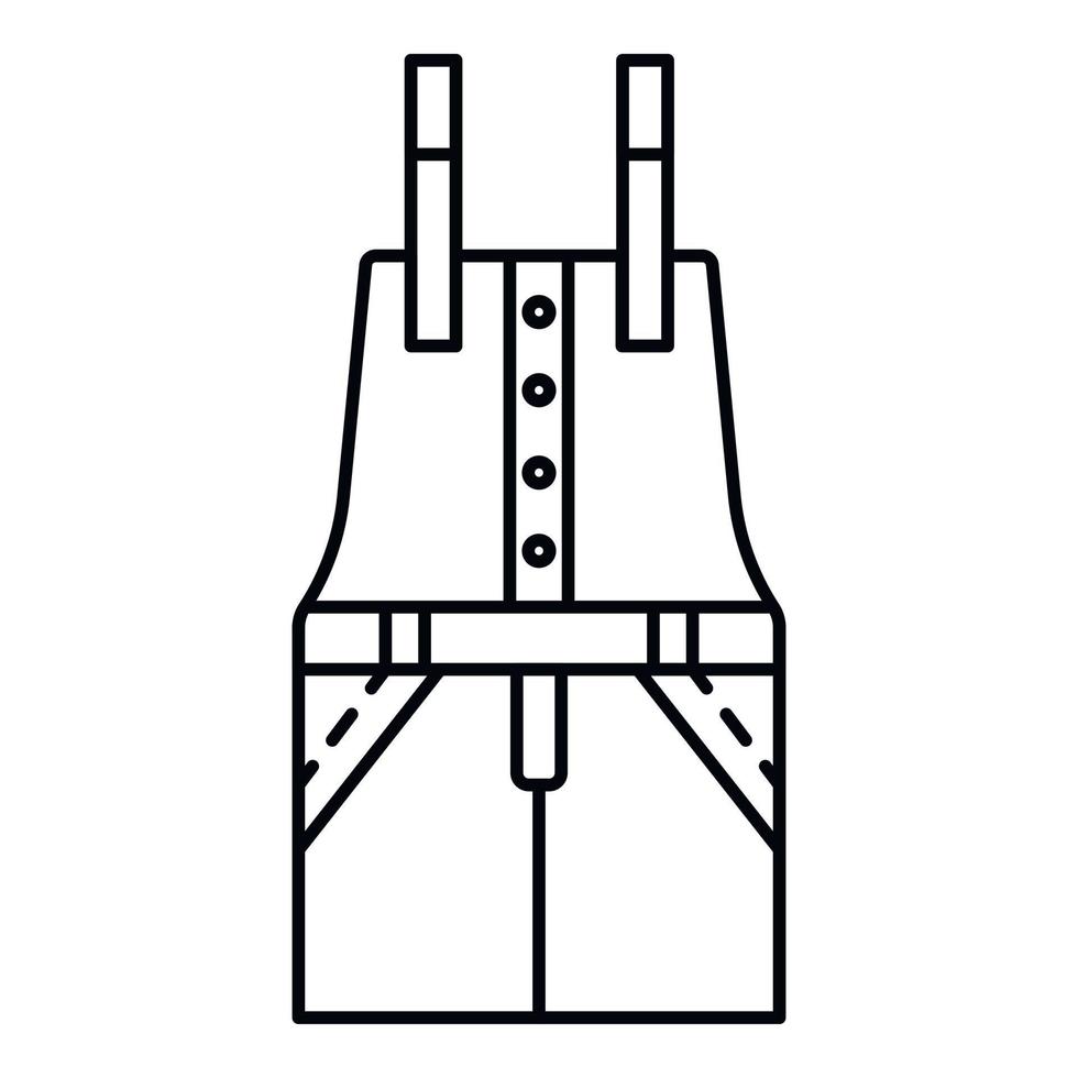 Arbeitskleidungssymbol, Umrissstil vektor