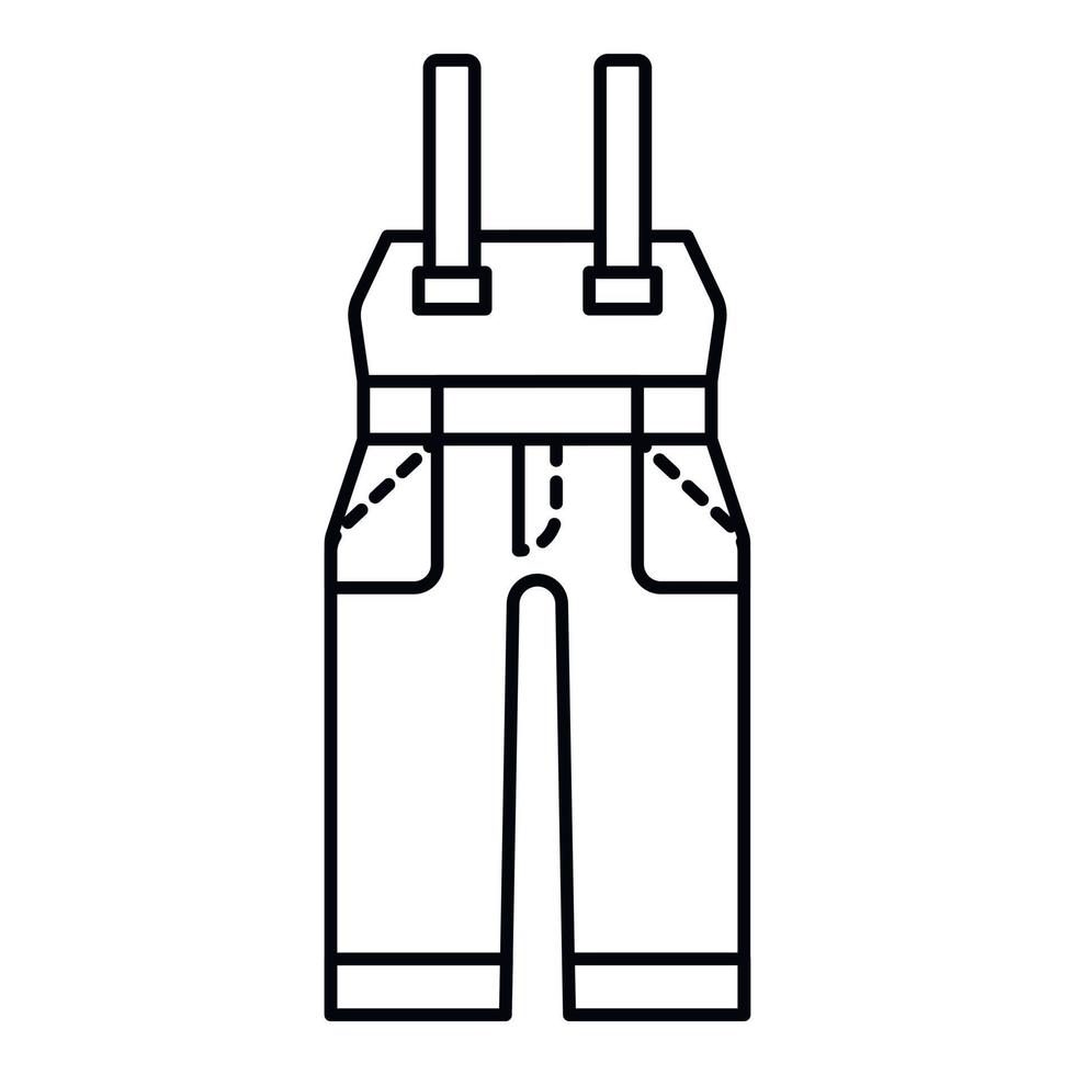 Symbol für Sicherheitsarbeitskleidung, Umrissstil vektor