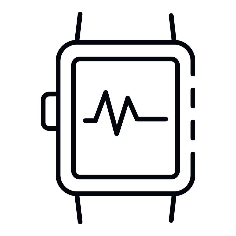 Smartwatch-Symbol, Umrissstil vektor